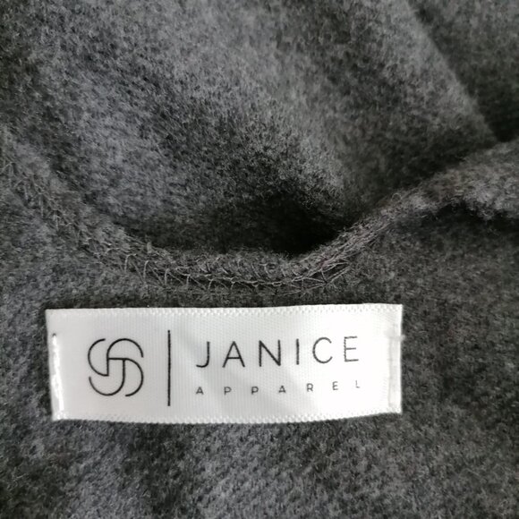 Janice Apparel Womens Charcoal Gray Pom Pom Open Front Cardigan Size OS - Picture 5 of 5